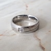 Anillo en acero con Cúbic