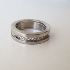 Anillo Sin fín en Acero con Cúbic - comprar online