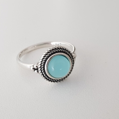 Anillo en Plata con Piedra Onix Cielo - comprar online