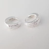 Argollitas en Plata y Cúbic, 1,3 cm. (Par)