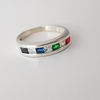 Anillo medio sin fín en Plata y cubic colores