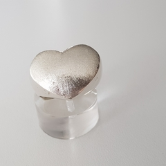 Anillo Corazón en Plata facetada - comprar online