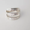 Anillo en Plata triple hilera de Cúbic
