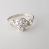 Anillo en Plata con Cúbic blanco y corazones