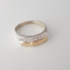 Anillo medio sin fín con cubic blanco