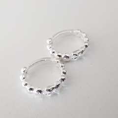 Argollitas bolitas en Plata, 1,2 cm. - comprar online