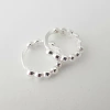 Argollitas bolitas en Plata, 1,2 cm.