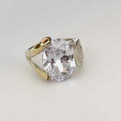 Anillo en Plata y Oro con Cubic - comprar online