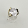 Anillo en Plata y Oro con Cubic