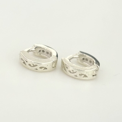 Argollitas en Plata con Cubic, 1 cm. (Par) en internet