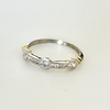 Anillo en Plata y Oro con Cubic blancos