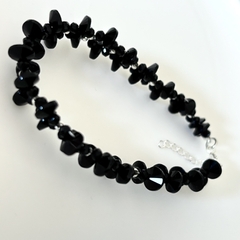 Pulsera con Cristalitos negros, 17+3 cm en internet