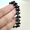 Pulsera con Cristalitos negros, 17+3 cm