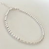 Pulsera en Plata con Bolitas, 17 + 3 cm. Extensión