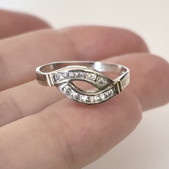 Anillo en Plata y Oro con Cubic en internet
