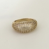 Anillo Bombe en Acero baño Oro, Pavé - comprar online