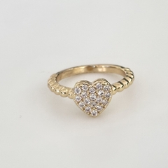 Anillo en Acero baño Oro, Pavé - comprar online