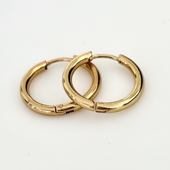 Argollas en Acero baño Oro, 2 cm - comprar online