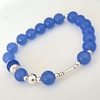 Pulsera elastizada con detalles en Plata y Piedras Naturales