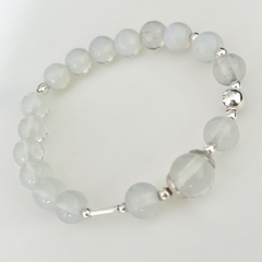 Pulsera elastizada con detalles en Plata y Piedras Naturales - Ambar Joyas