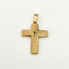 Cruz en Acero baño Oro, 1,7 x 2,5 cm. - comprar online