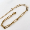 Pulsera eslabones Acero baño Oro, 18,5 +5 cm - comprar online