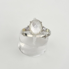 Anillo en Plata y Oro con Nácar en internet