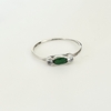 Anillo en Plata con Cubic verde y zirconias