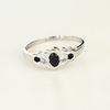 Anillo en Plata con Cubic Blanco y negro