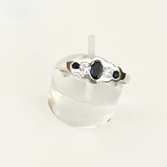Anillo en Plata con Cubic Blanco y negro en internet