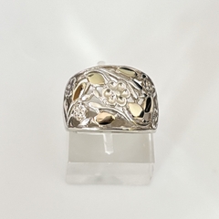 Anillo flores en Plata y Oro - comprar online
