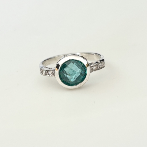 Anillo en Plata con Cubic agua, zirconias - comprar online