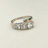 Anillo en Plata y Oro con 4 cubic en degrade