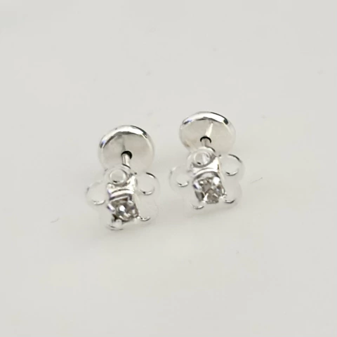 Aros abridores flor en Plata con Cubic