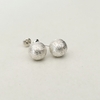 Aros abridores bolitas satinadas en Plata