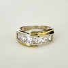 Anillo en Plata y Oro con Cubic