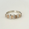 Anillo en Plata con Cubic blanco y ámbar