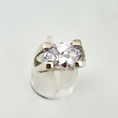 Anillo con Cubic rectangular blanco en internet
