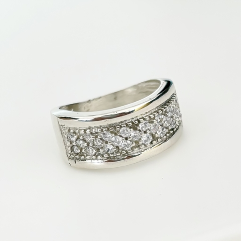 Anillo en Plata con Cubic Pavé