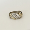 Anillo en Plata y Oro con Cubic