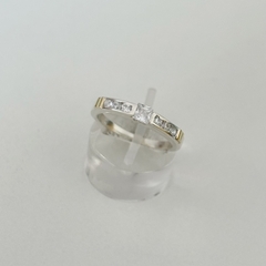 Anillo en Plata y Oro con Cubic en internet