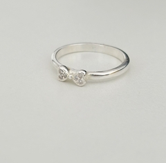Anillo moño en Plata con Cubic - comprar online
