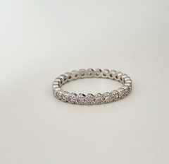 Anillo Sin fin en Plata y Cubic