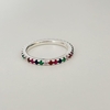 Anillo Sin fin con Cubic de colores