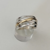 Anillo Cruzado en Plata y Oro