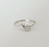 Anillo en Plata estrella y flor con cubic