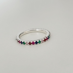Anillo Sin fin con Cubic de colores - comprar online