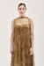 Vestido BYRON Oro largo - tienda online