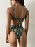top aro estampa mahalo verde - comprar online