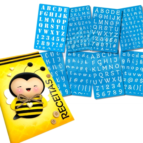 KIT de Stencil Master Letras com 8